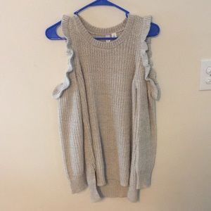 Cold shoulder sweater